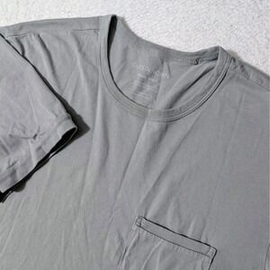 Outerknown Sojourn Pocket Tee Mens Med Gray Organic Pima Cotton Short Sleeve